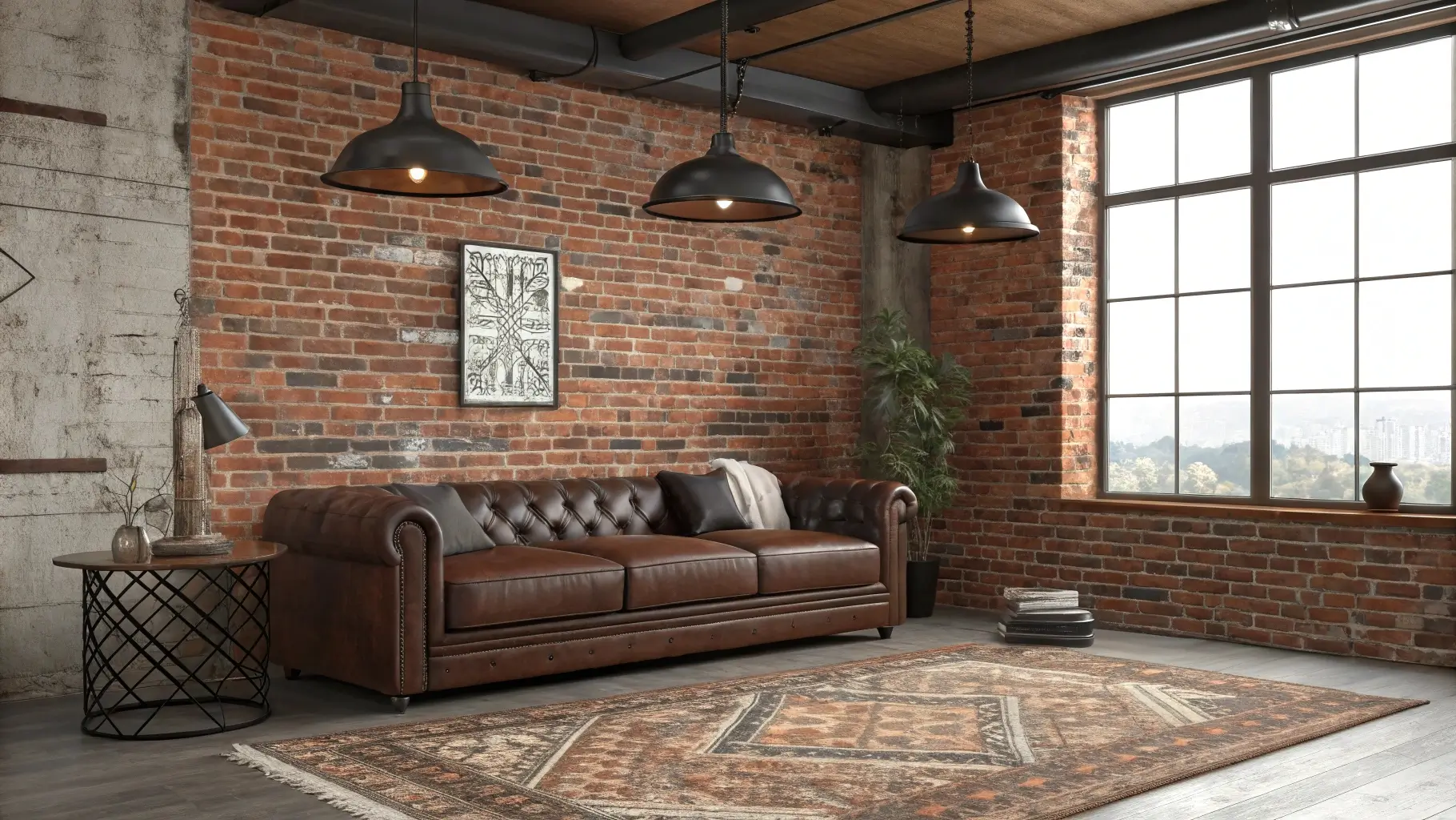 Modern Industrial Living Room