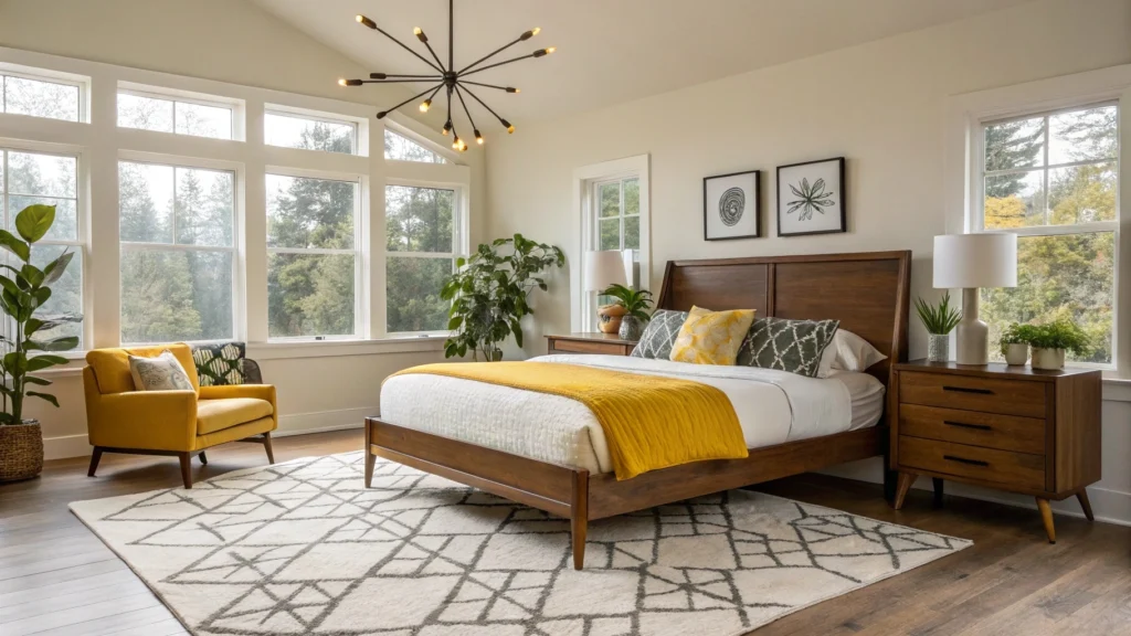 mid-century modern bedroom