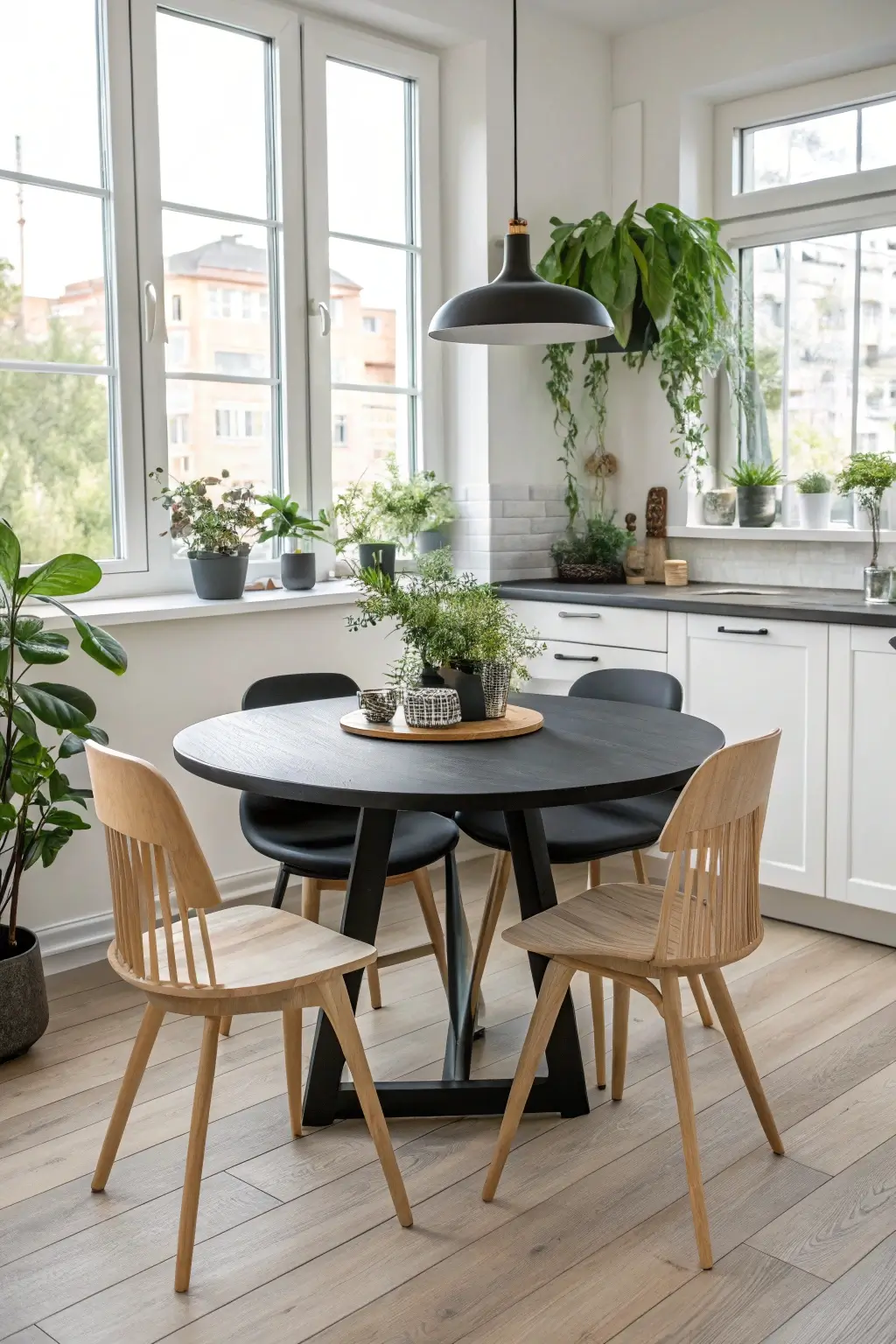 Scandinavian Inspired Black Kitchen Table 