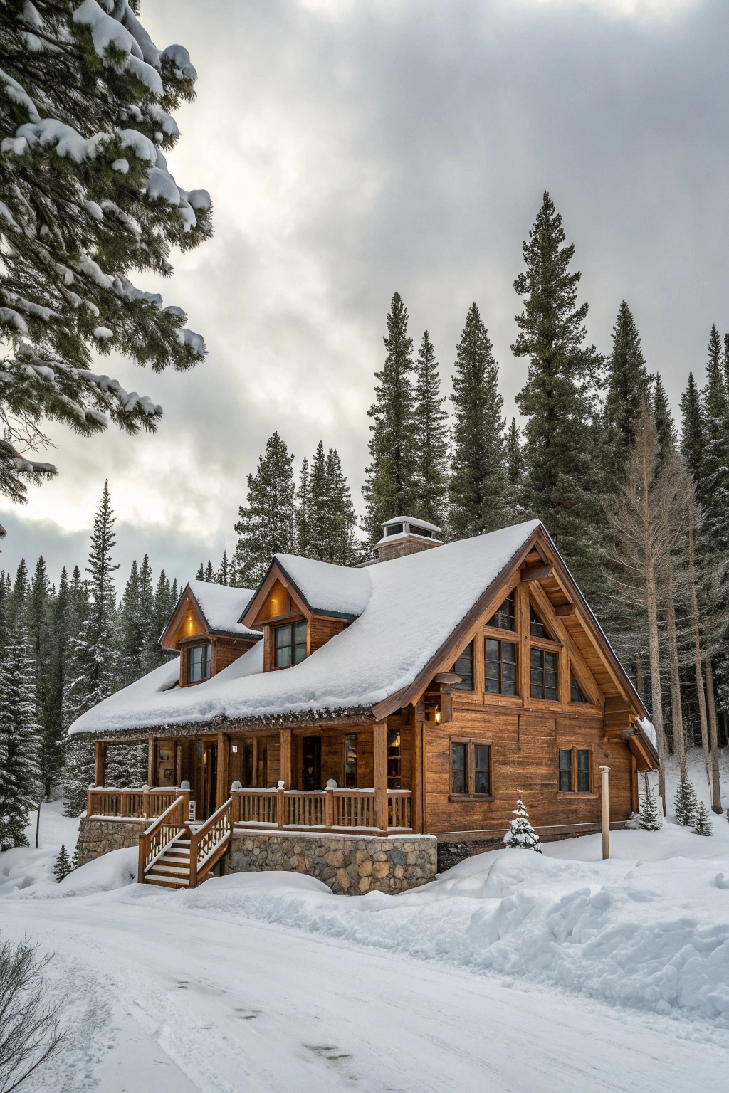 Cozy two-bedroom cabin at The Snowdrift Chalet, ideal for a winter ski trip in Breckenridge.