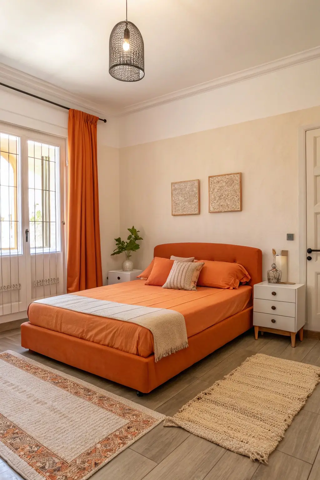 Minimalist Orange Bedrooms