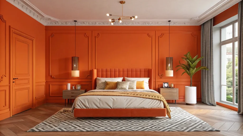 Gorgeous Orange Bedroom